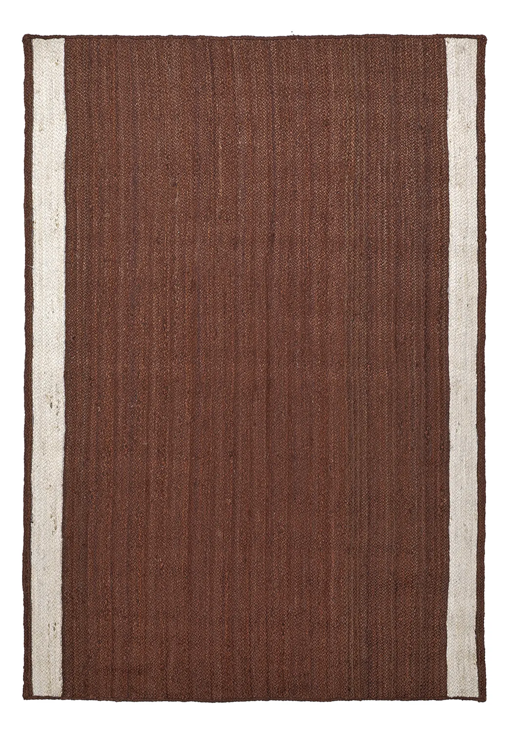 Tapis chanvre - Senaki (marron/blanc)