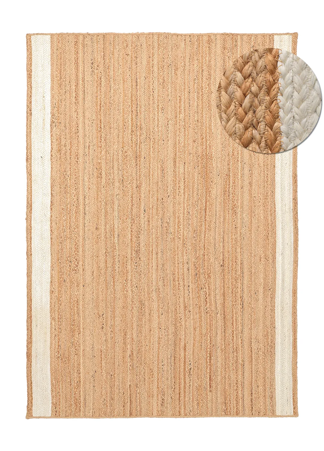 Tapis chanvre - Senaki (nature/blanc)
