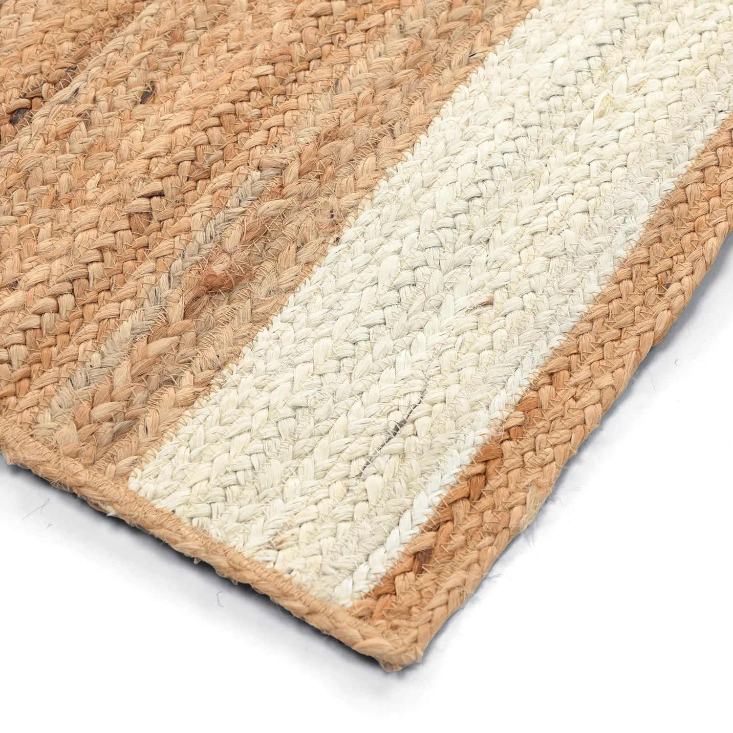 Tapis chanvre - Senaki (nature/blanc)