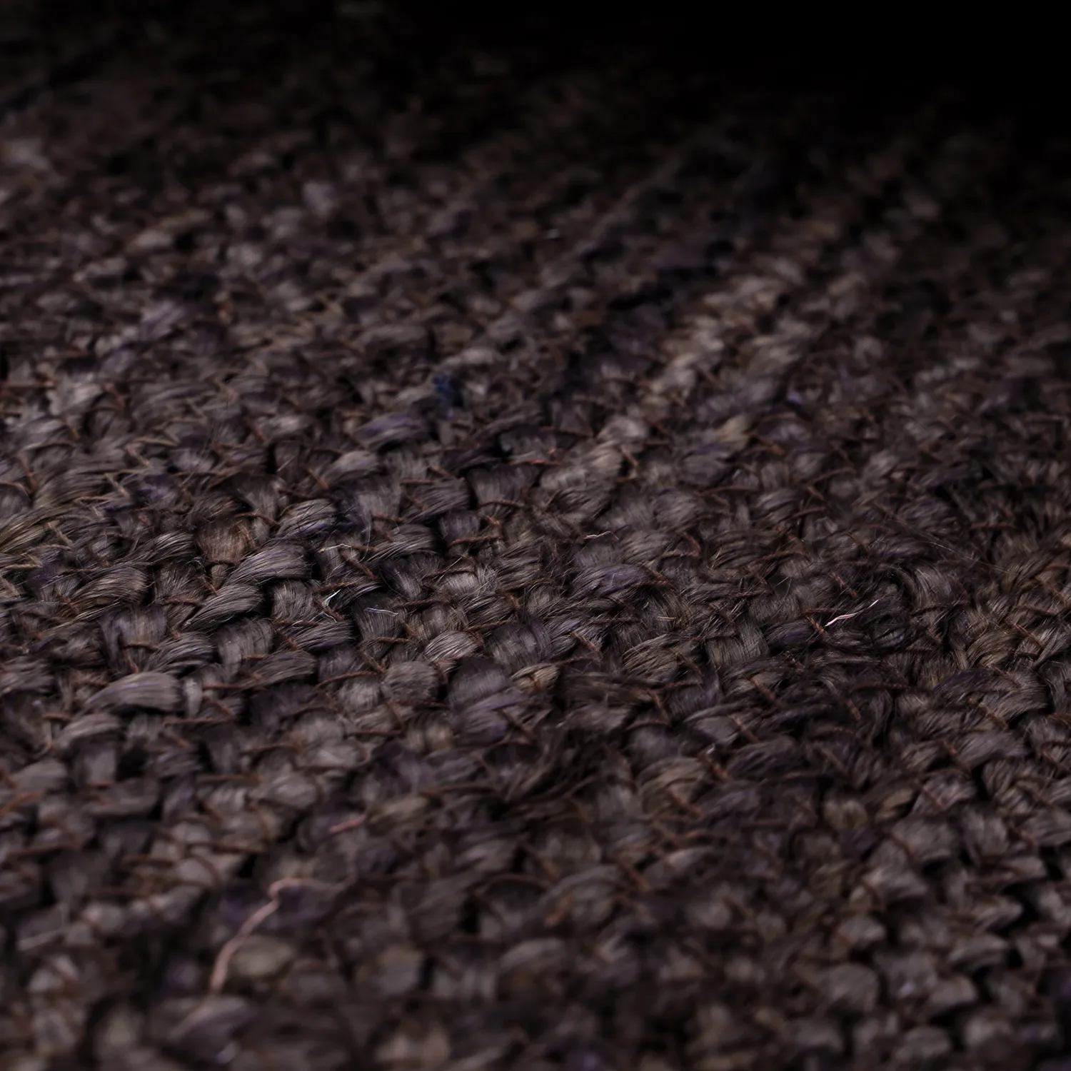 Tapis chanvre - Senaki (taupe foncé/blanc)