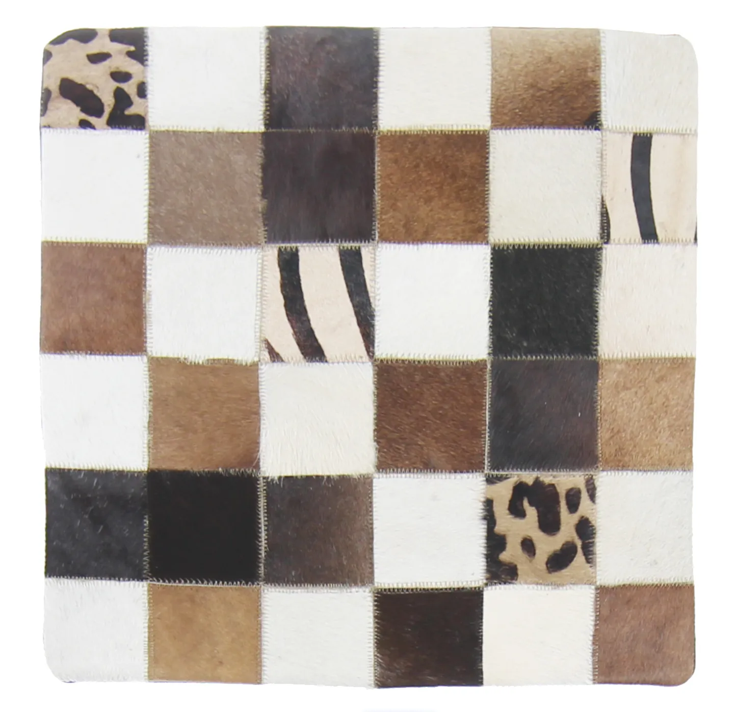 Housse de coussin en cuir bovin 45 x 45 cm