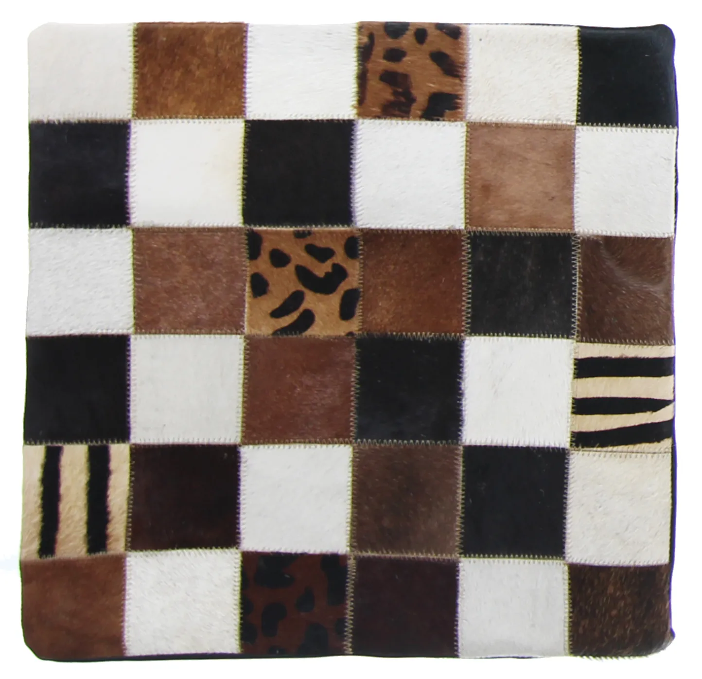 Housse de coussin en cuir bovin 45 x 45 cm