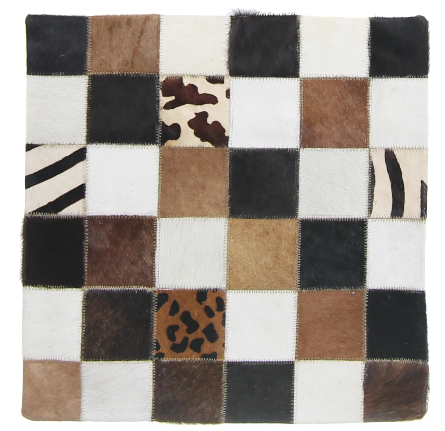 Housse de coussin en cuir bovin 45 x 45 cm