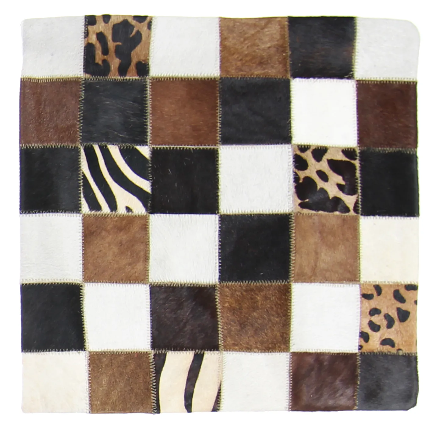 Housse de coussin en cuir bovin 45 x 45 cm