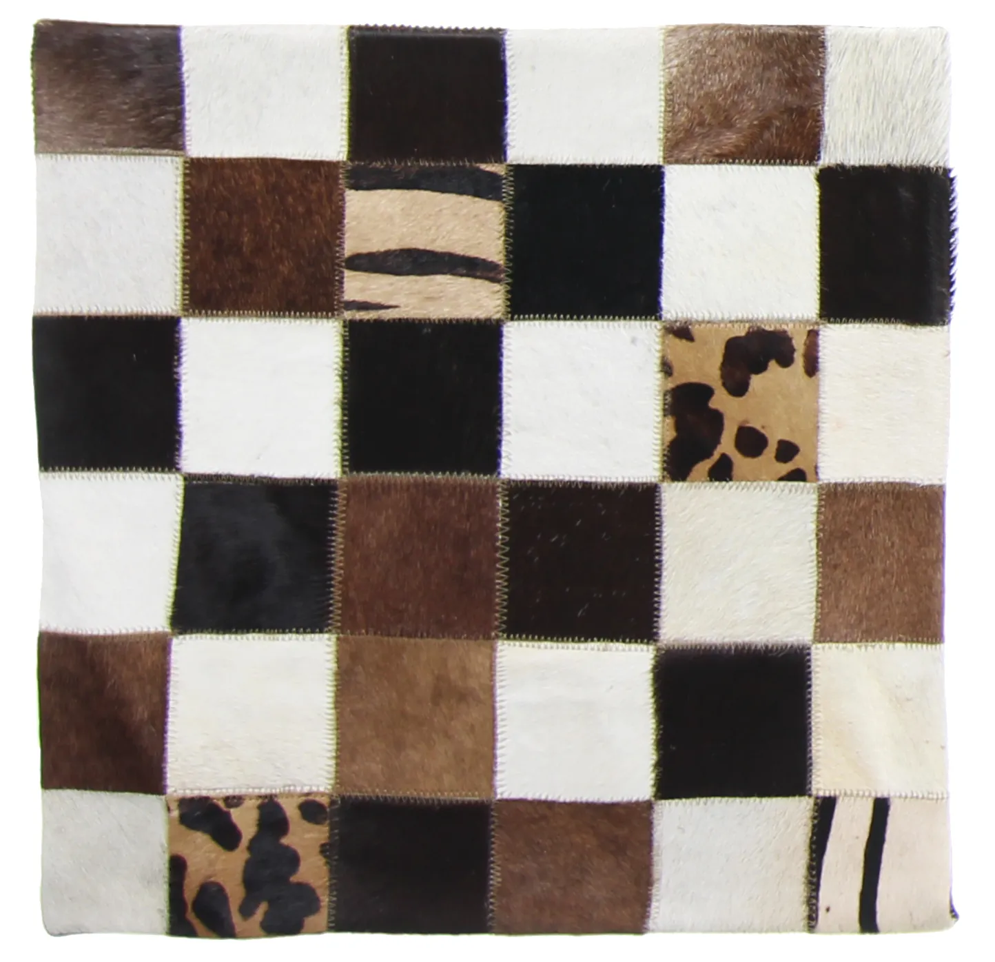 Housse de coussin en cuir bovin 45 x 45 cm