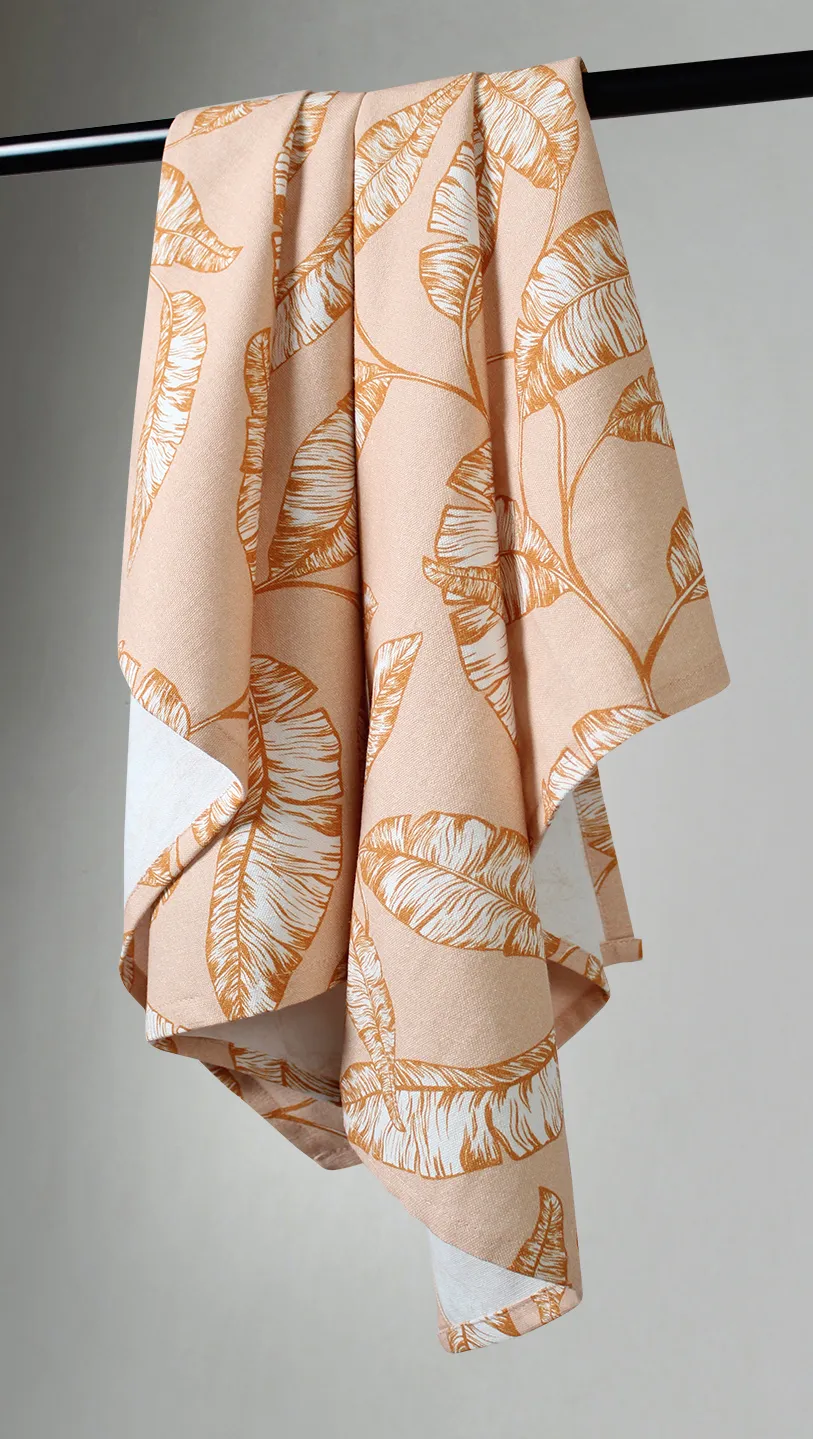 Torchon lot de 2 - Leaves (orange)