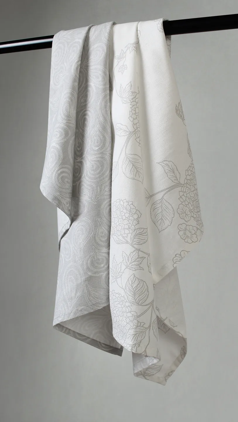 Torchon lot de 2 - Merja (gris)