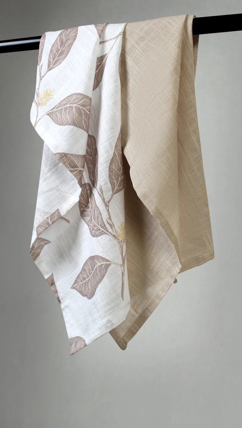 Torchon lot de 2 - Morris (beige)
