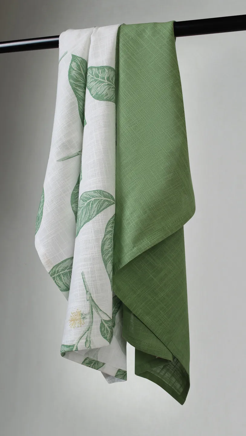 Torchon lot de 2 - Morris (vert)