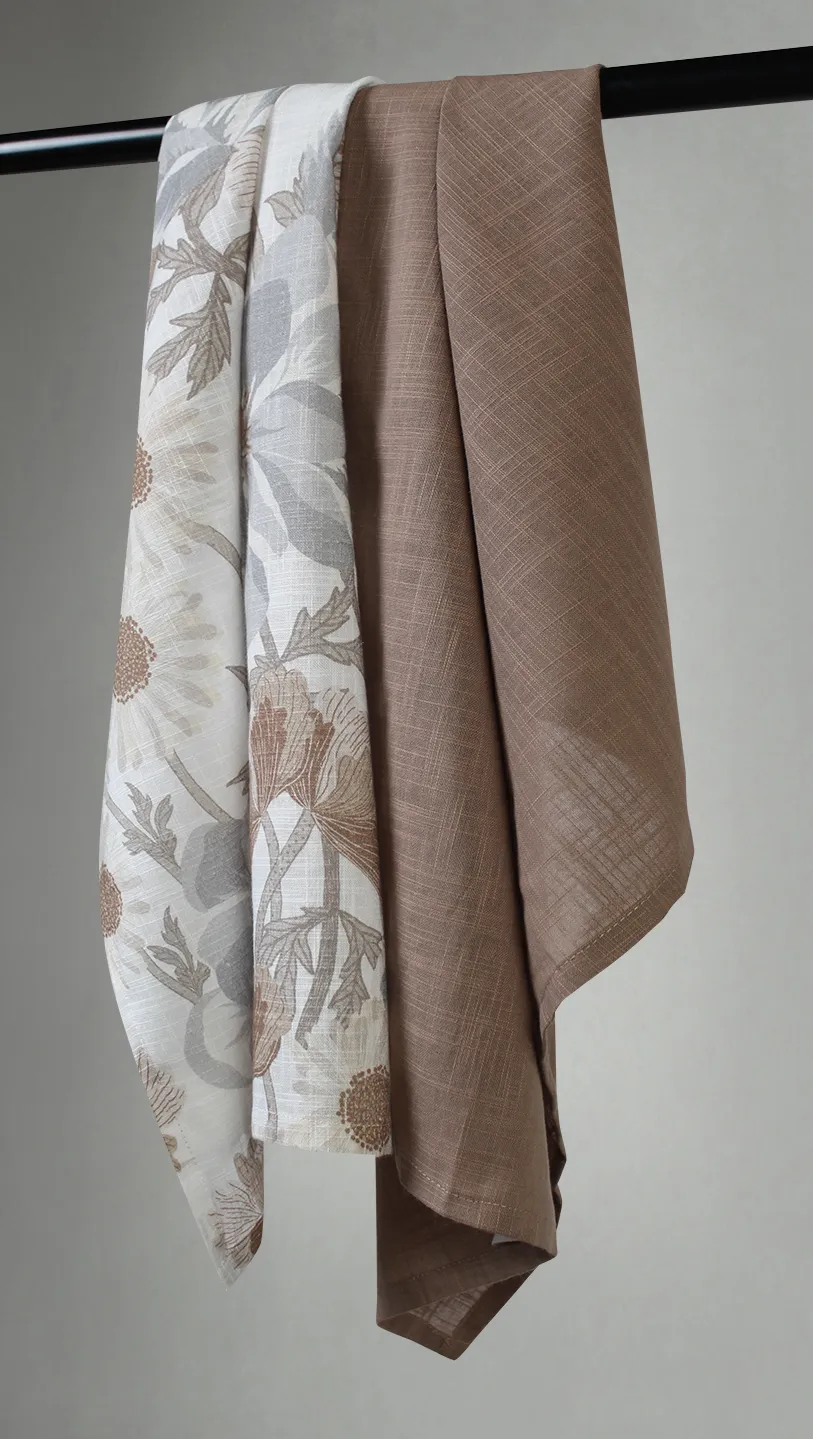 Torchon lot de 2 - Serena (gris/beige)