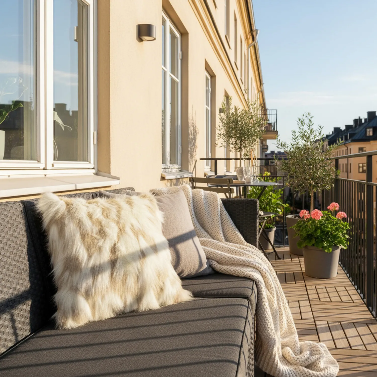Housse de coussin - Clara (blanc/beige)