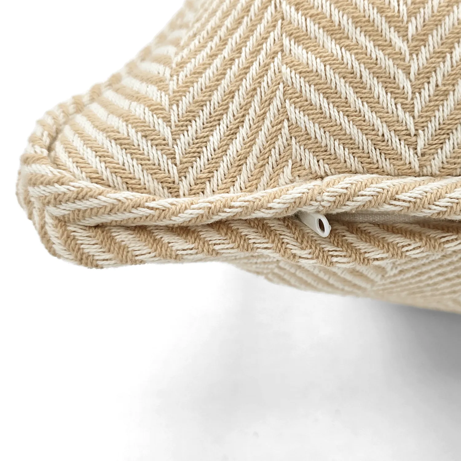 Housse de coussin - Denisa Fishbone (beige/blanc)