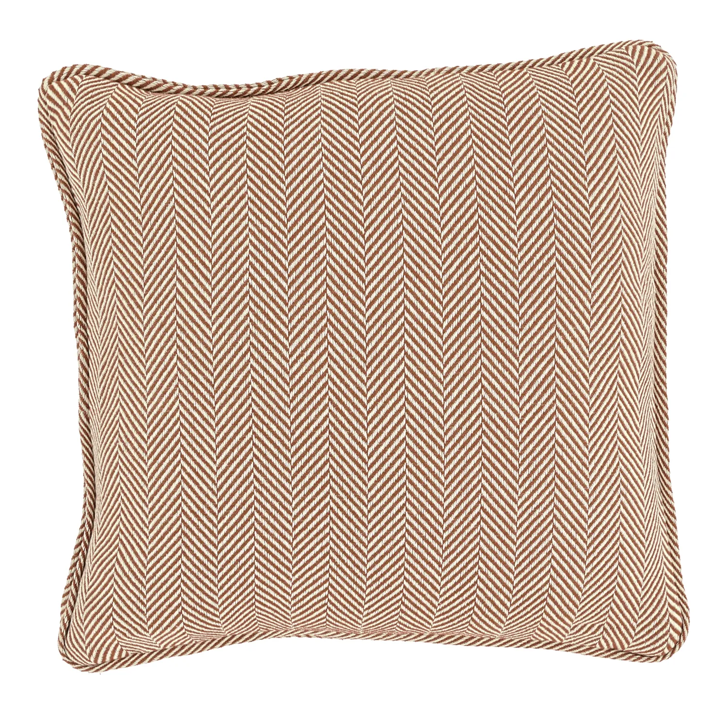 Housse de coussin - Denisa Fishbone (marron/blanc)