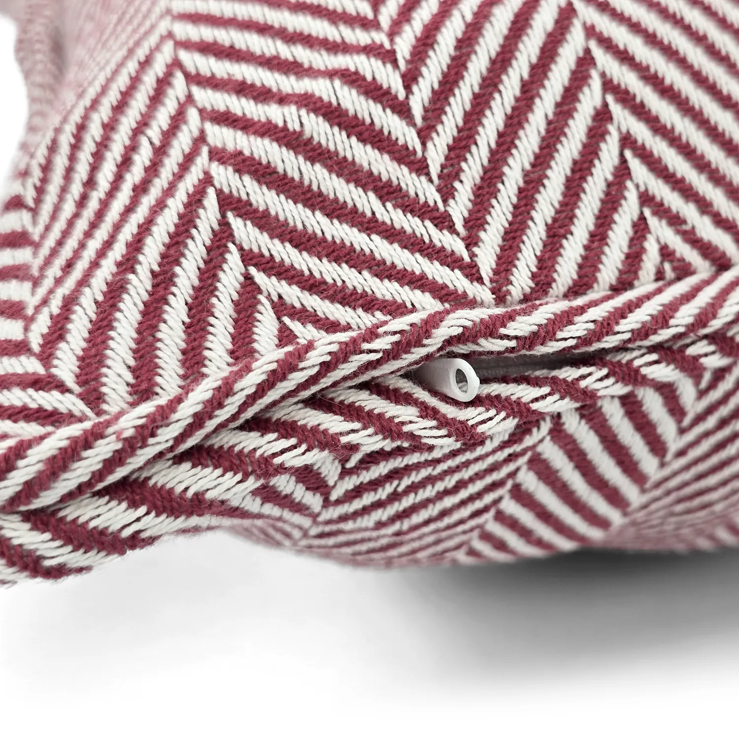 Housse de coussin - Denisa Fishbone (rouge/blanc)
