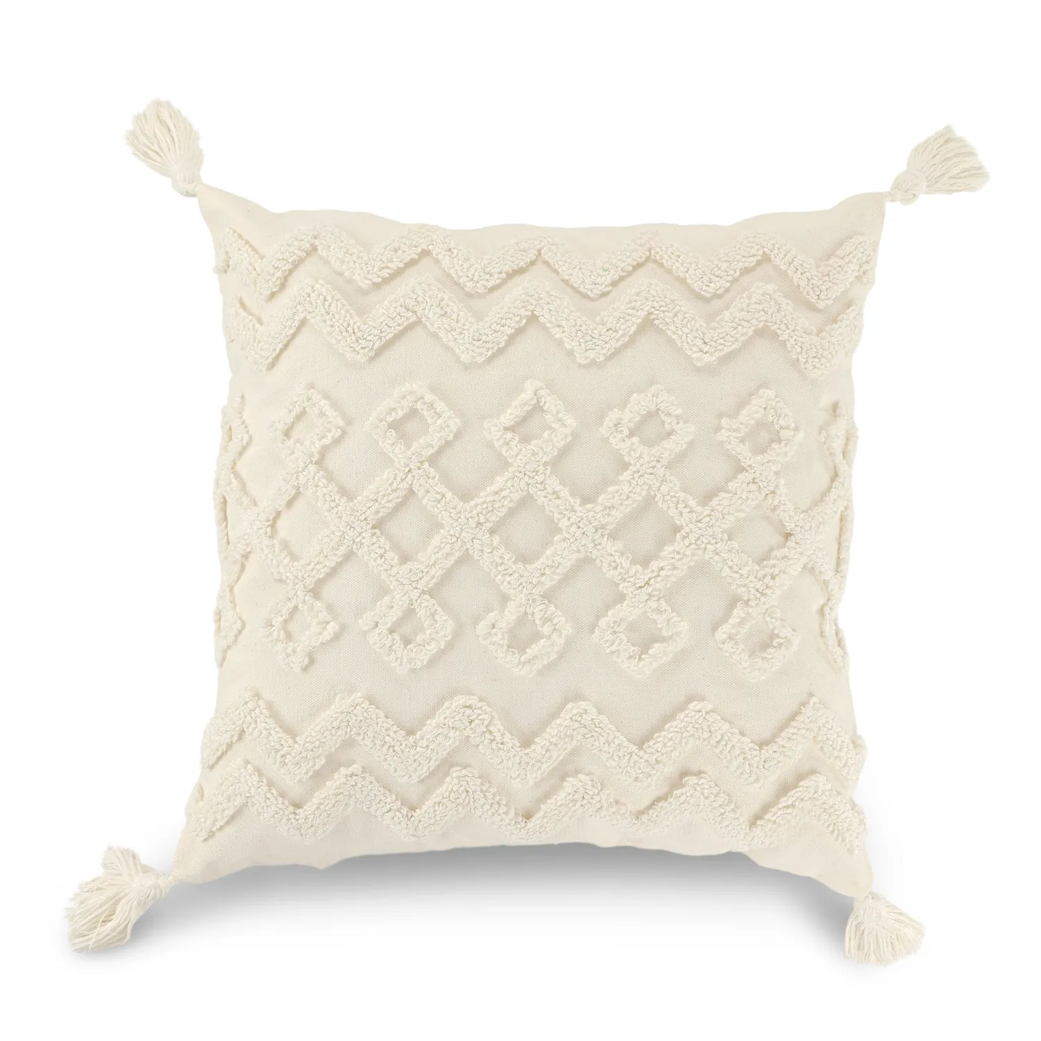 Housse de coussin - Doria (blanc cassé)