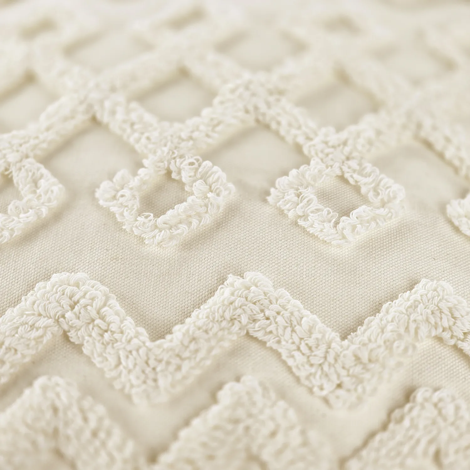 Housse de coussin - Doria (blanc cassé)