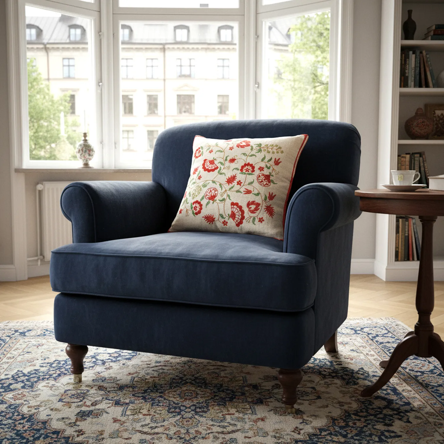 Housse de coussin - Housse de coussin brodée Kalmar (multicolore)