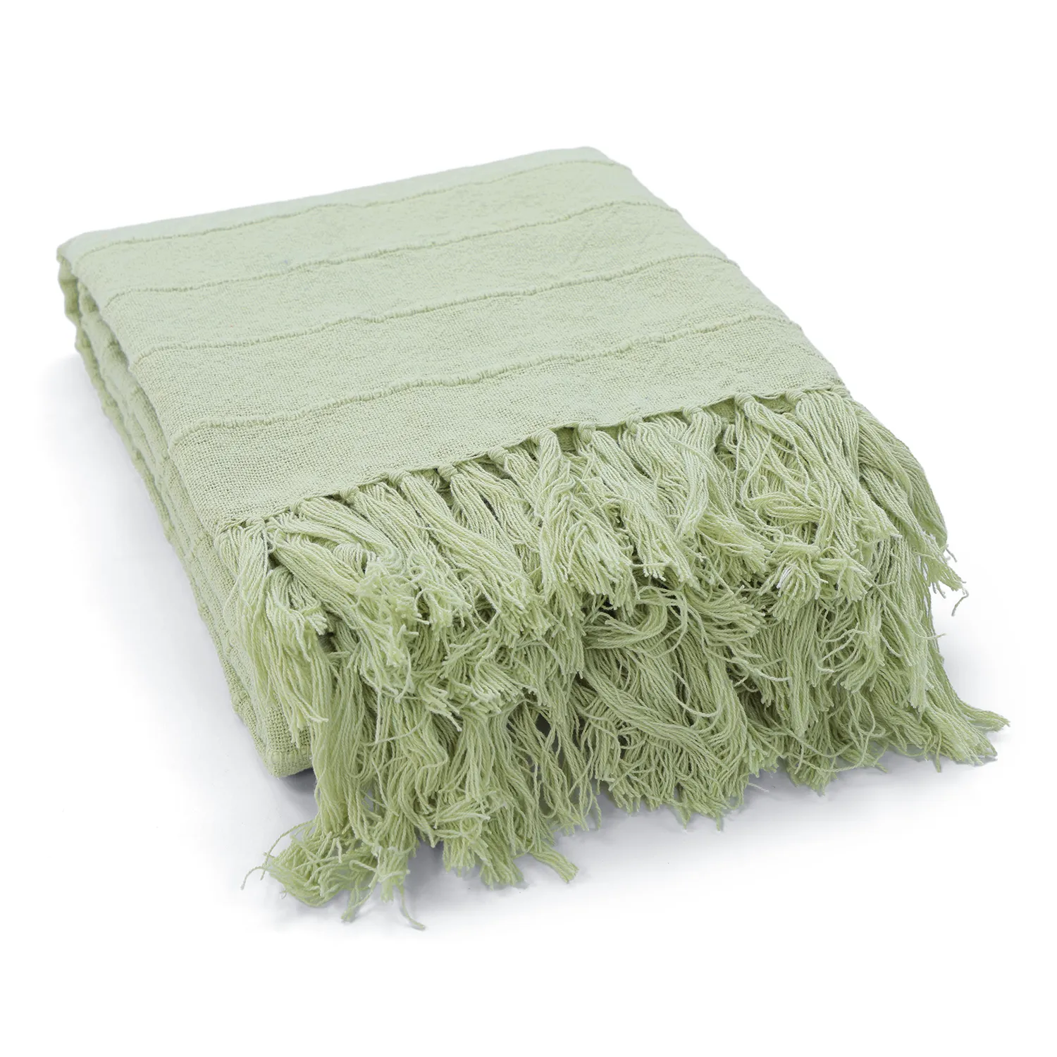 Couvertures - Nalani cotton throw (vert clair)