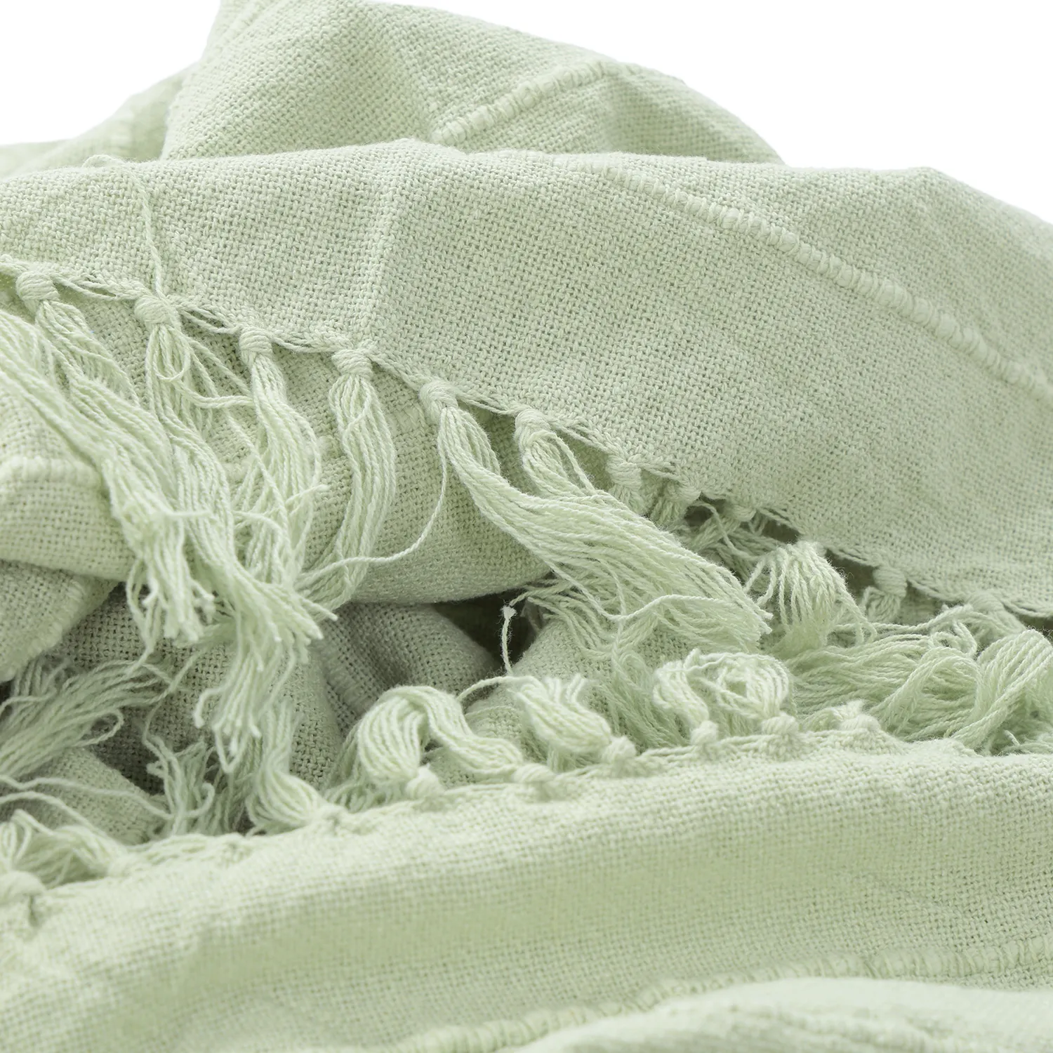 Couvertures - Nalani cotton throw (vert clair)