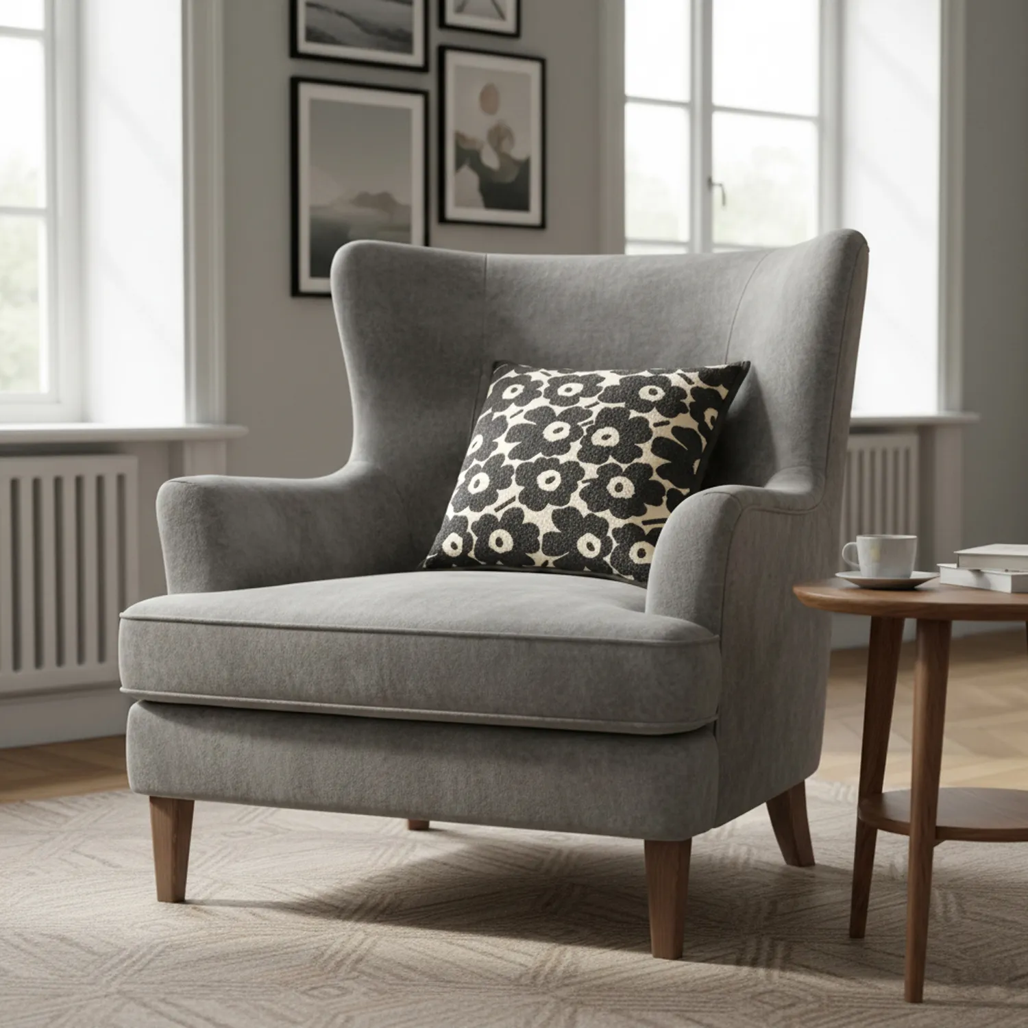 Housse de coussin - Onsala (noir/blanc)