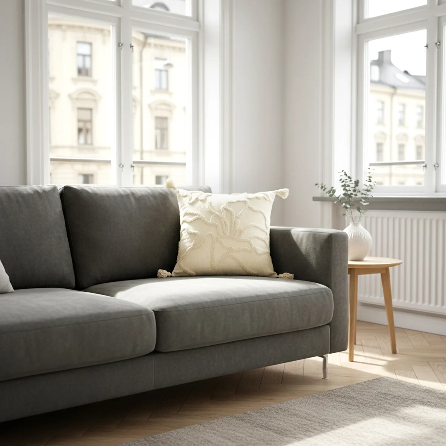 Housse de coussin - Roslyn (blanc cassé)