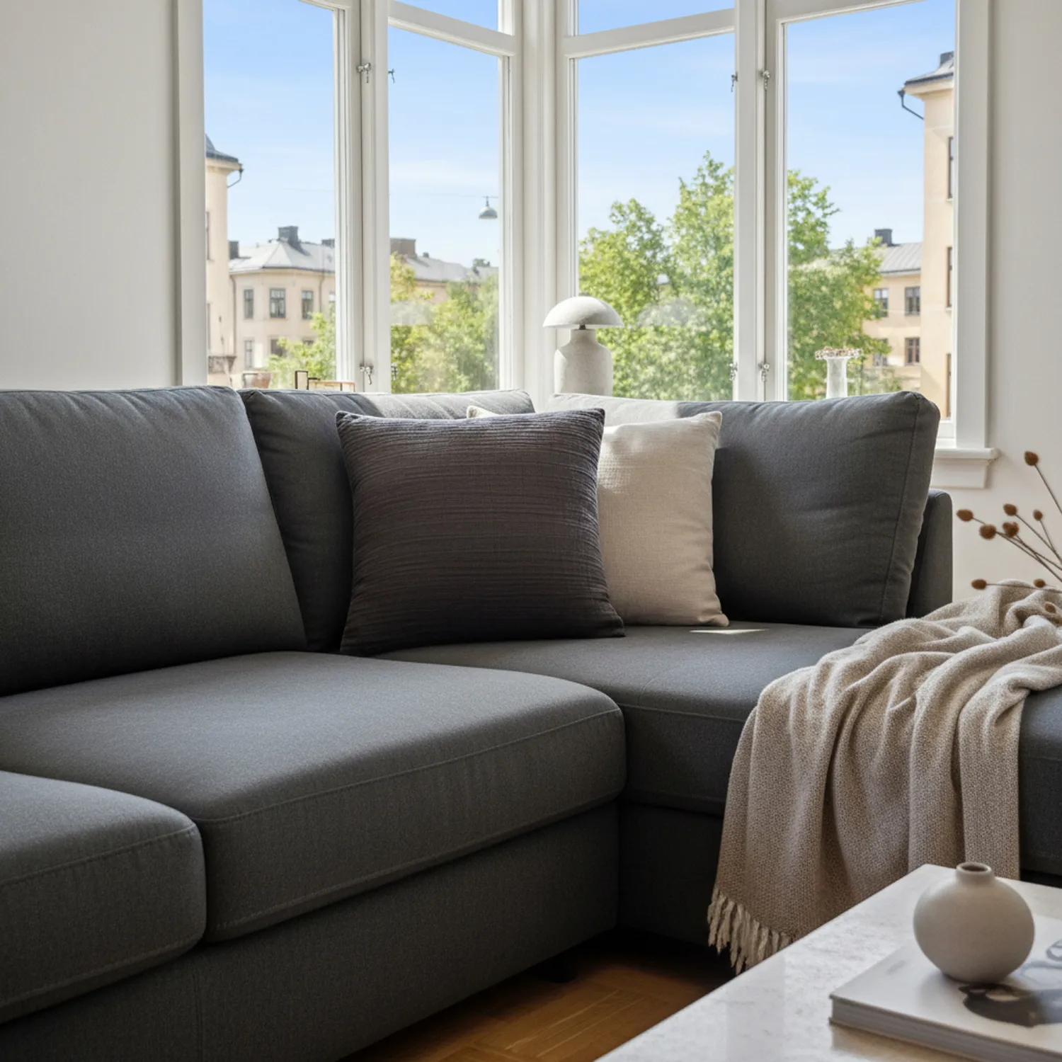 Housse de coussin - Vanja (noir)