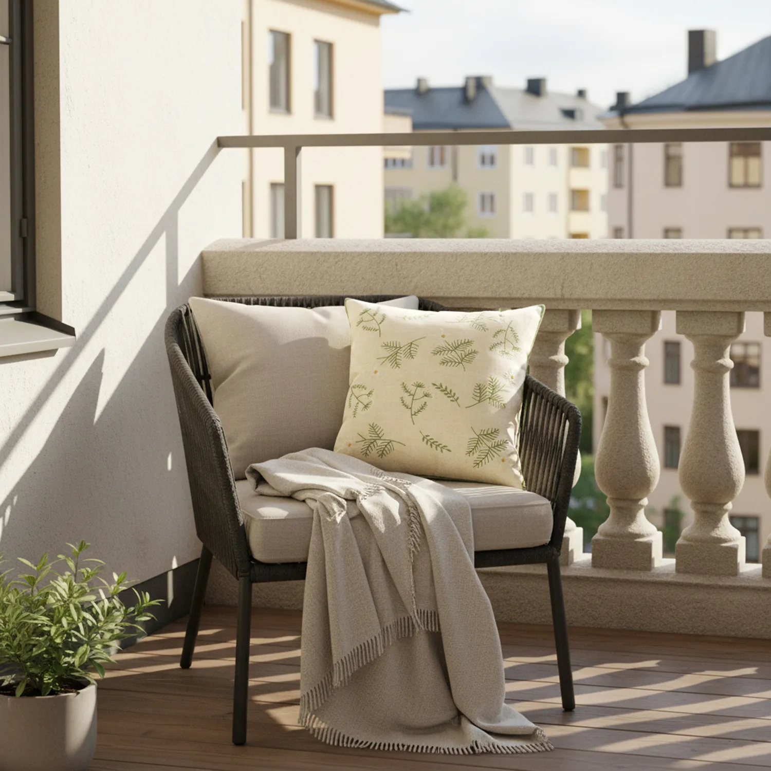 Housse de coussin - Housse de coussin brodée Vasa (multicolore)