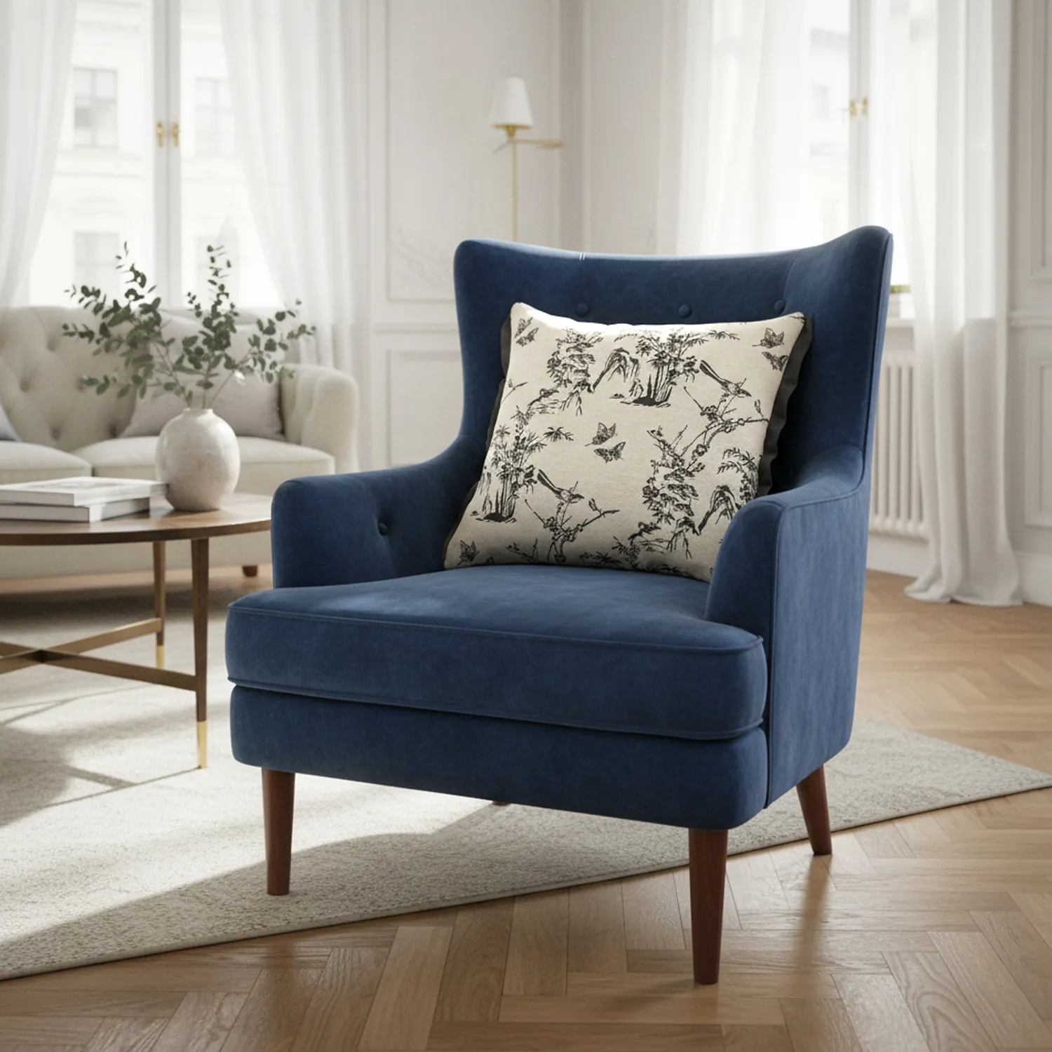 Housse de coussin - Housse de coussin brodée Viborg (multicolore)