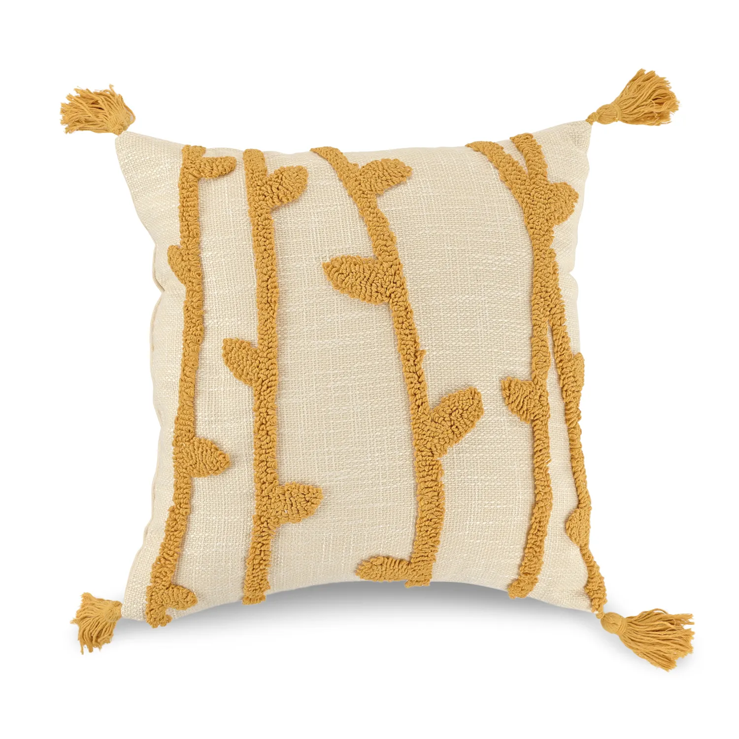 Housse de coussin - Vine (blanc/jaune)