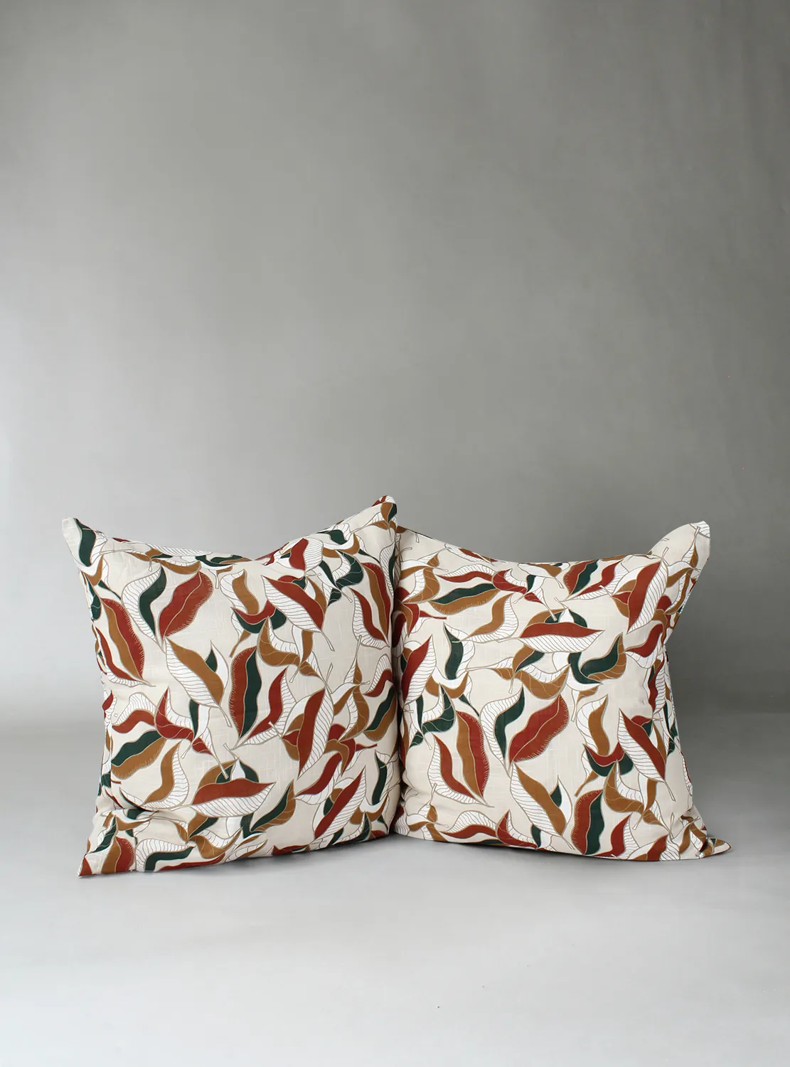 Housse de coussin lot de 2 - Amalie (beige/rouille)