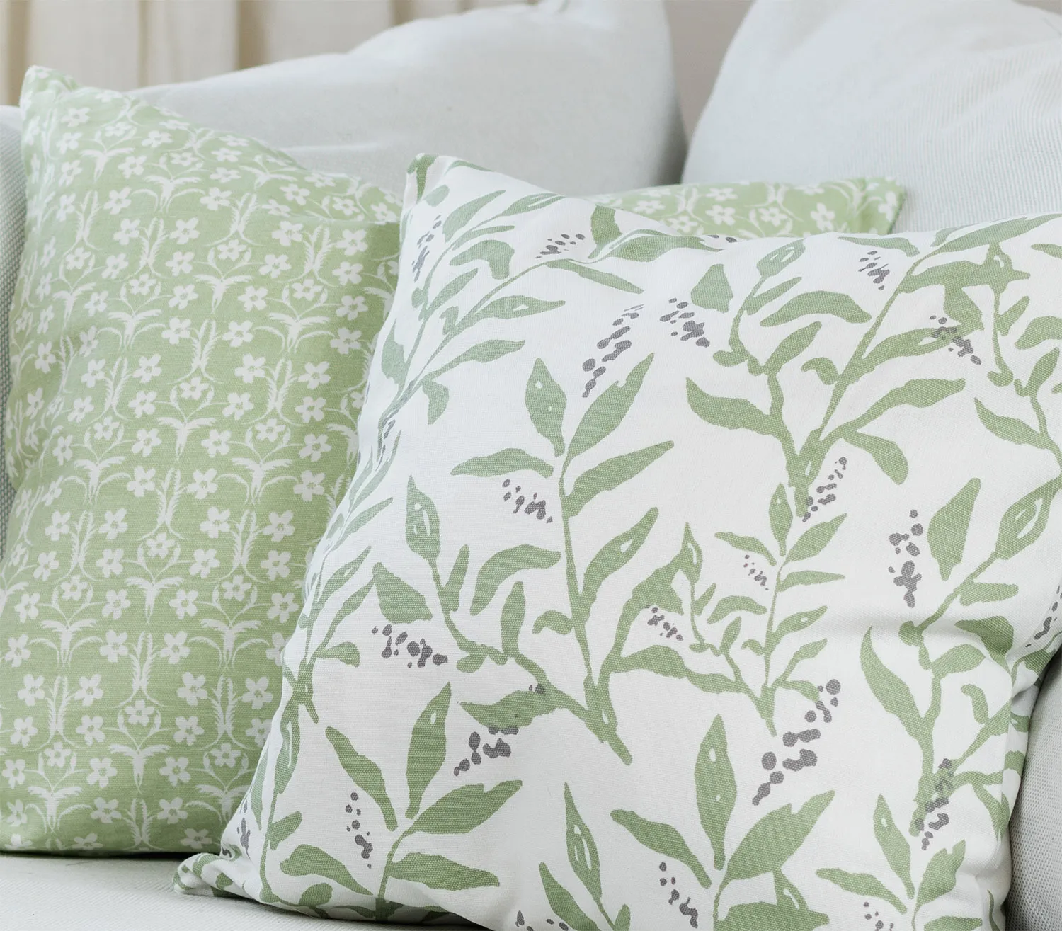Housse de coussin lot de 2 - Ella (vert)