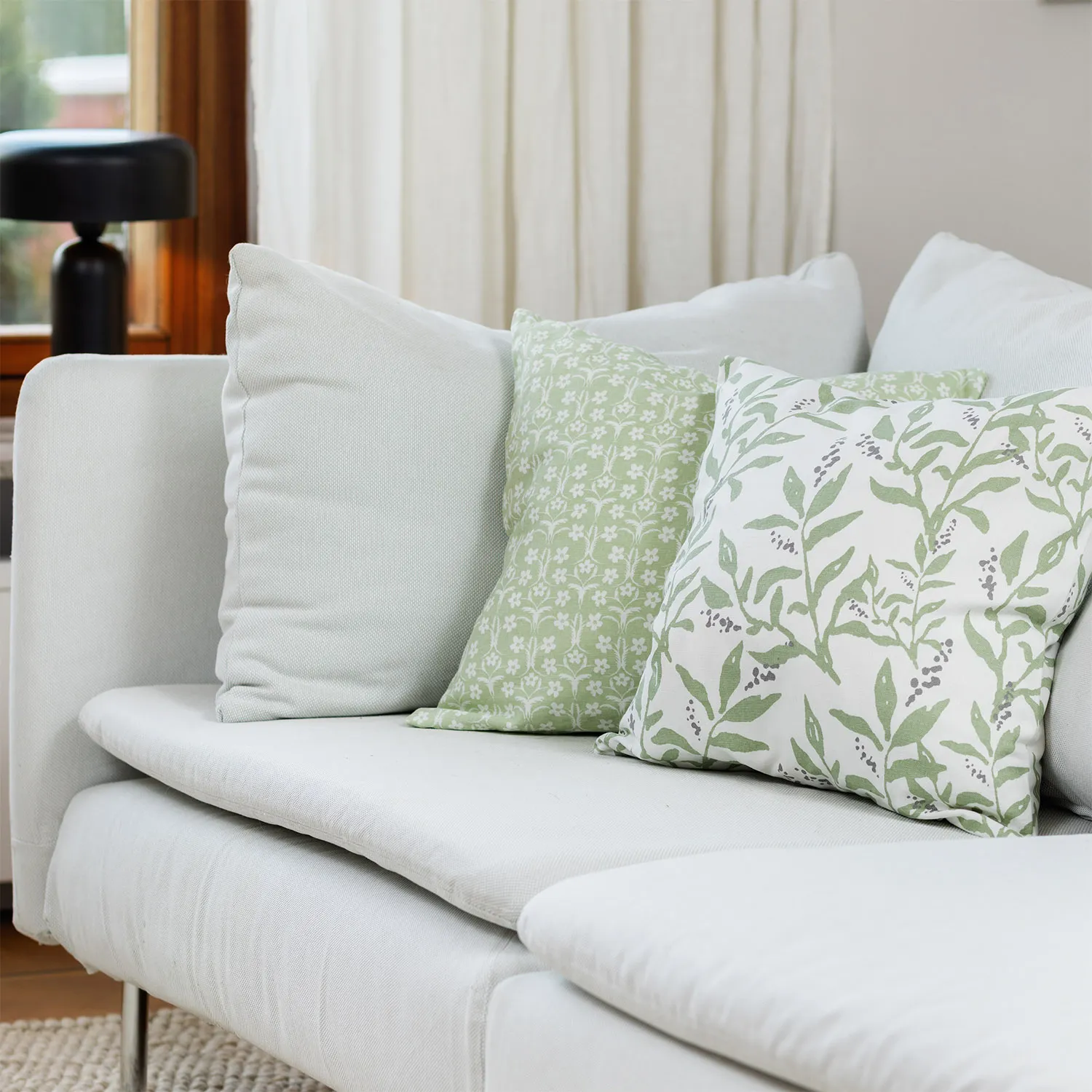 Housse de coussin lot de 2 - Ella (vert)