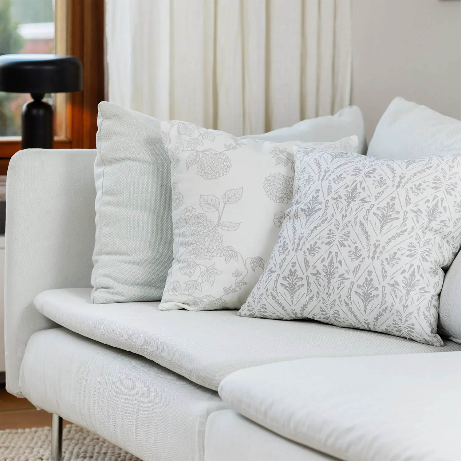 Housse de coussin lot de 2 - Helmi (gris)