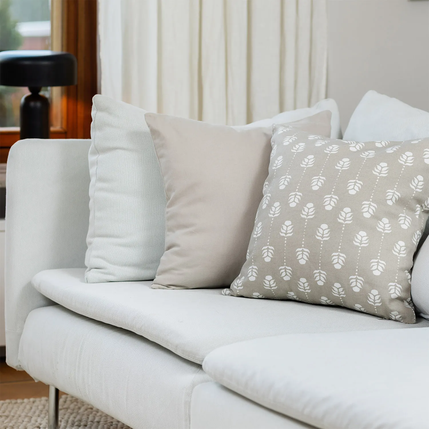 Housse de coussin lot de 2 - Sari (beige)
