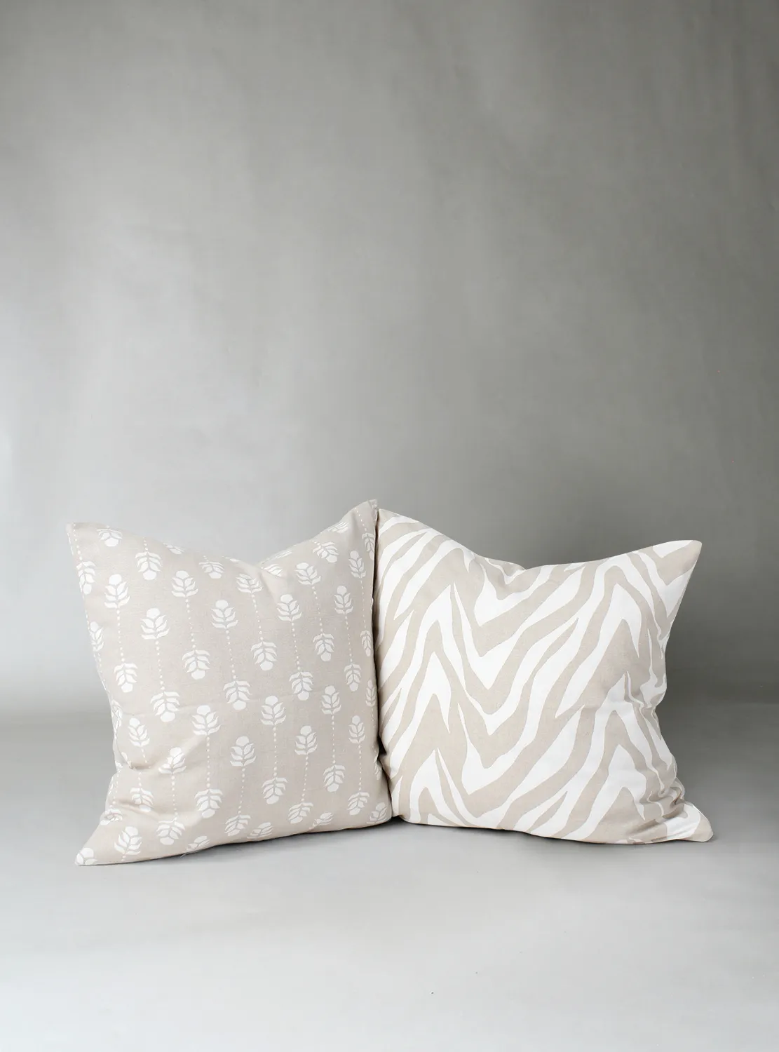 Housse de coussin lot de 2 - Sari (beige moyen)