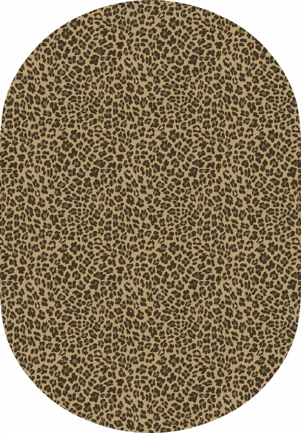 Tapis ovale - Leopard (marron)