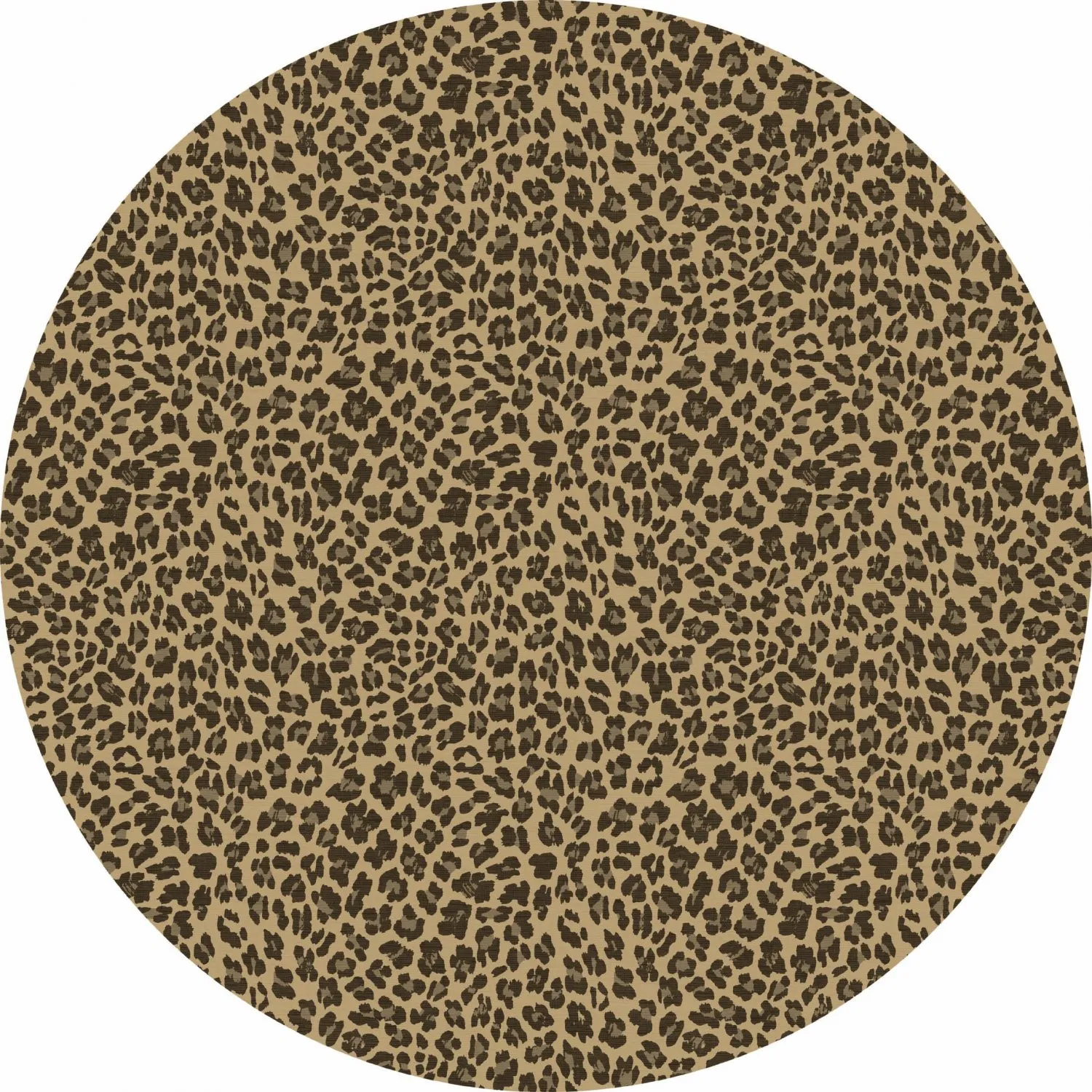 Tapis rond - Leopard (marron)
