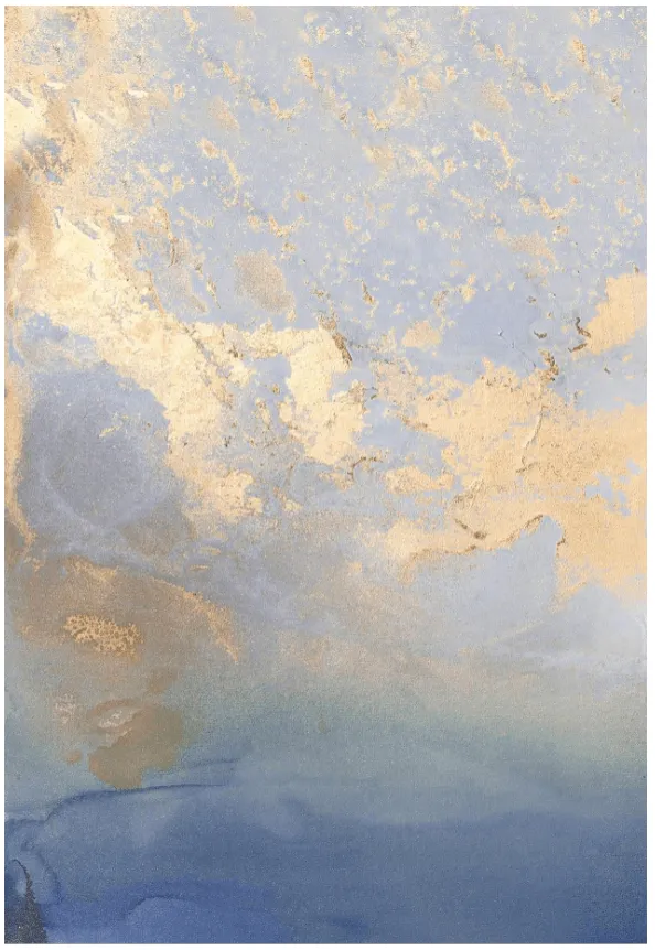 Tapis Wilton - Lesley (bleu/doré)