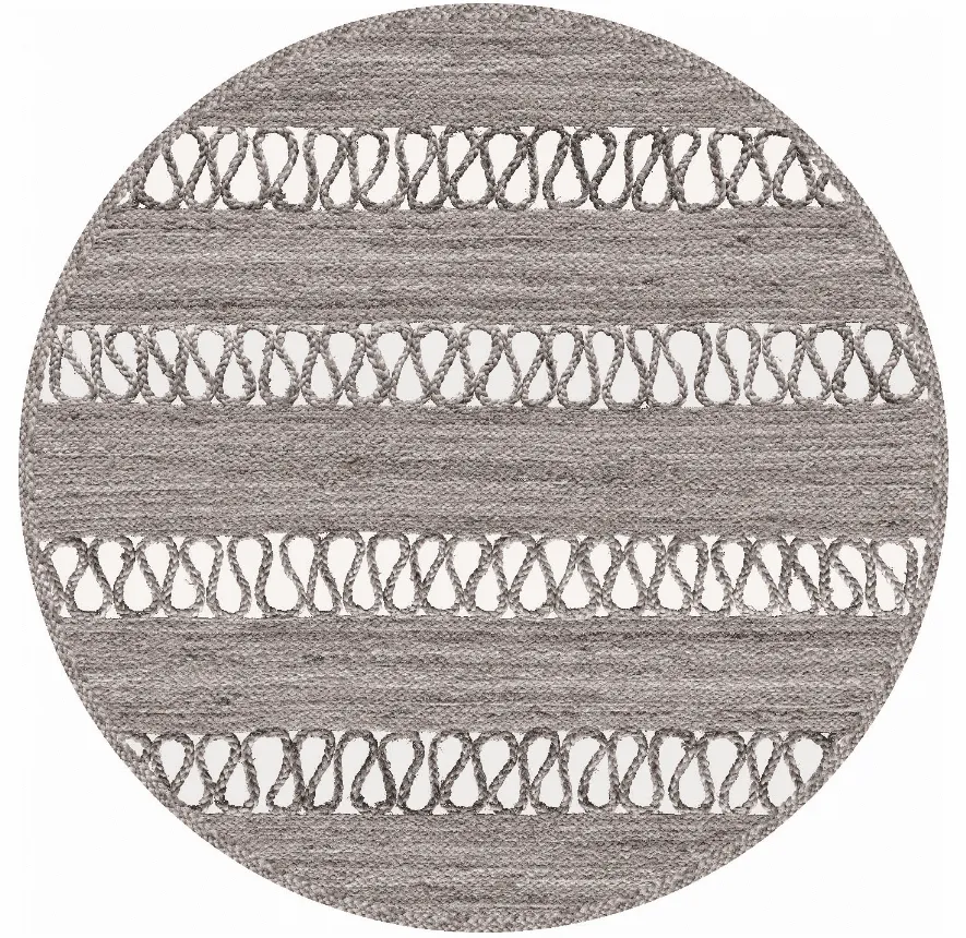 Tapis rond - Levie (gris)