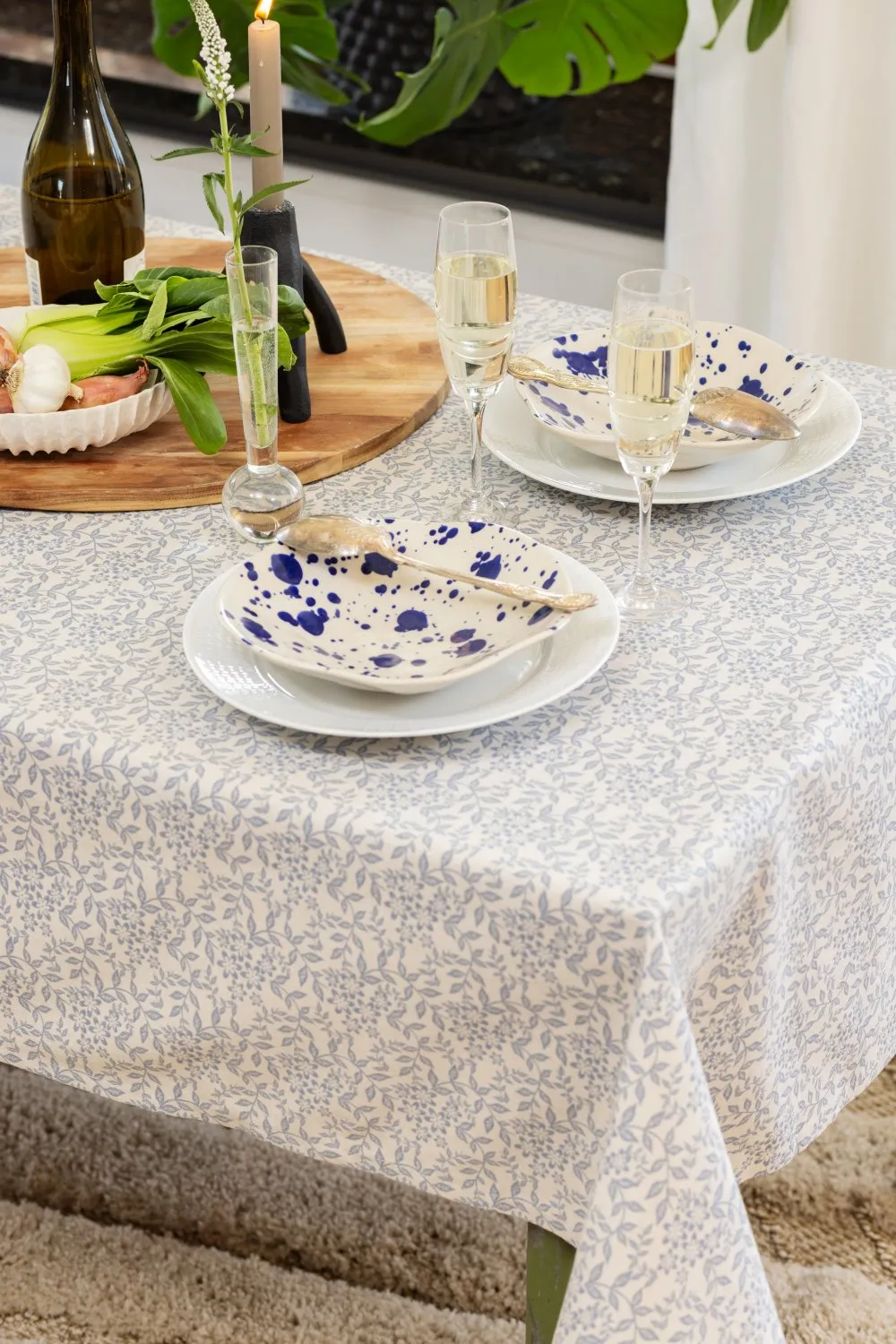 Nappe en coton Lilja (bleu)