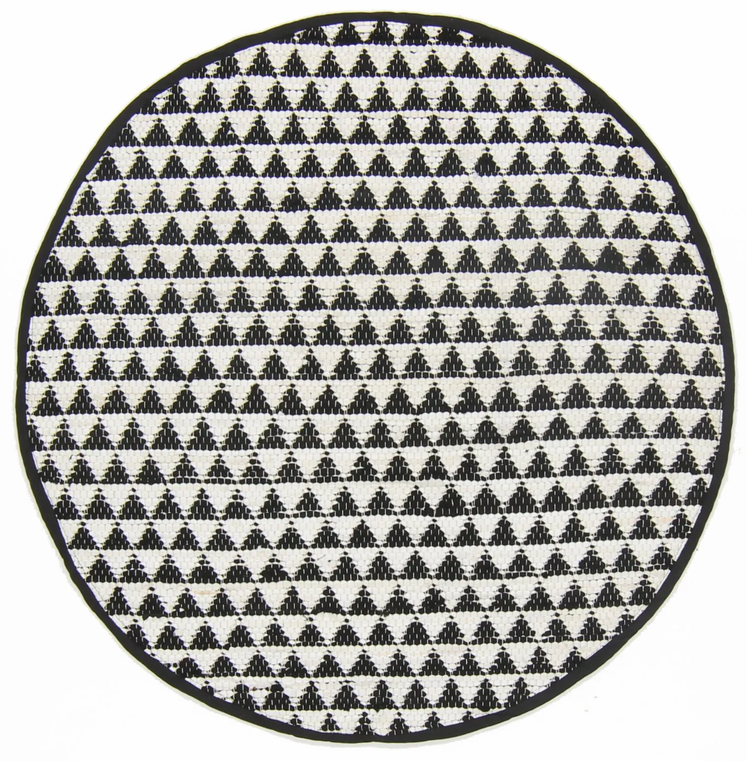 Tapis ronds - Lindby (noir/blanc)