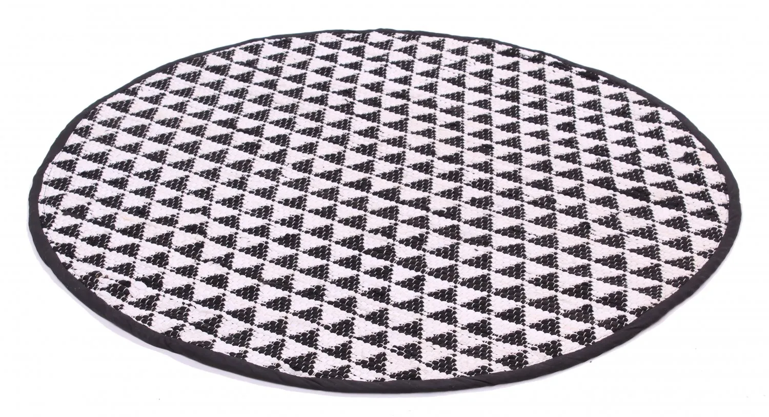 Tapis ronds - Lindby (noir/blanc)