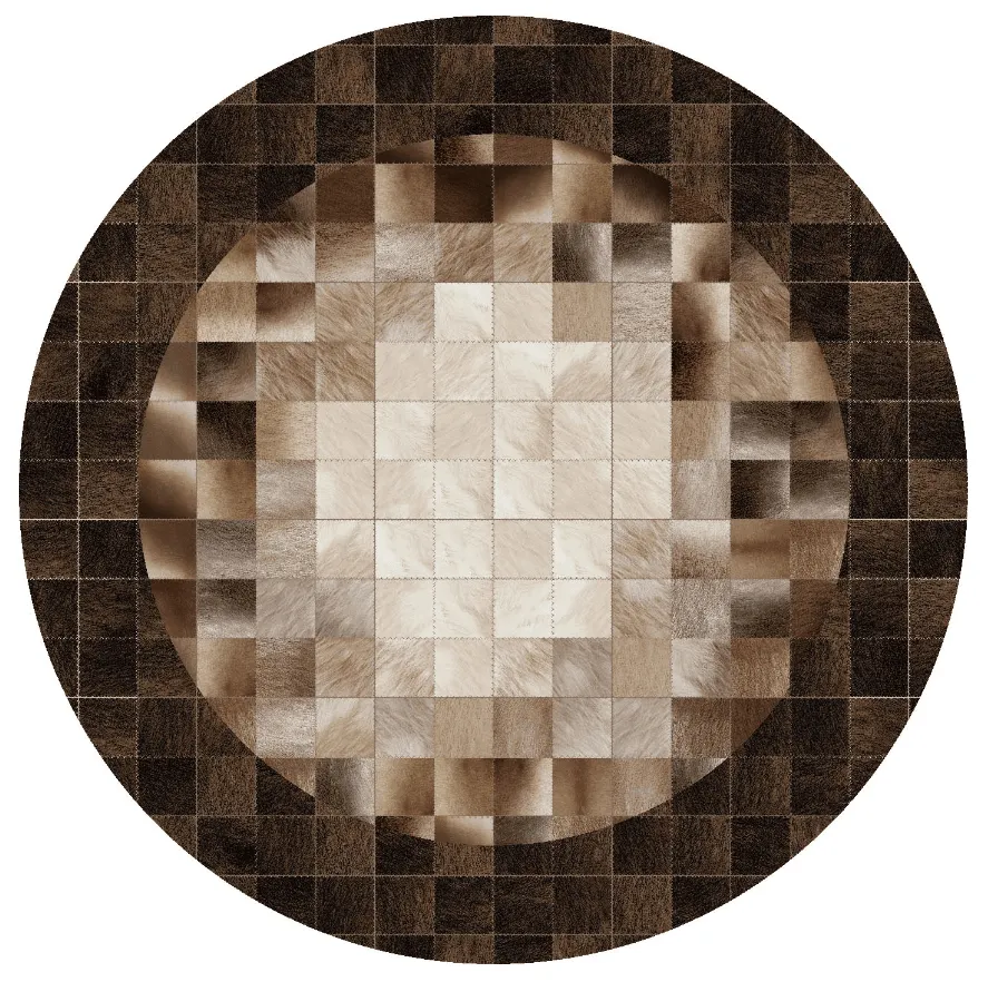 Tapis rond - Livada (marron/multicolore)