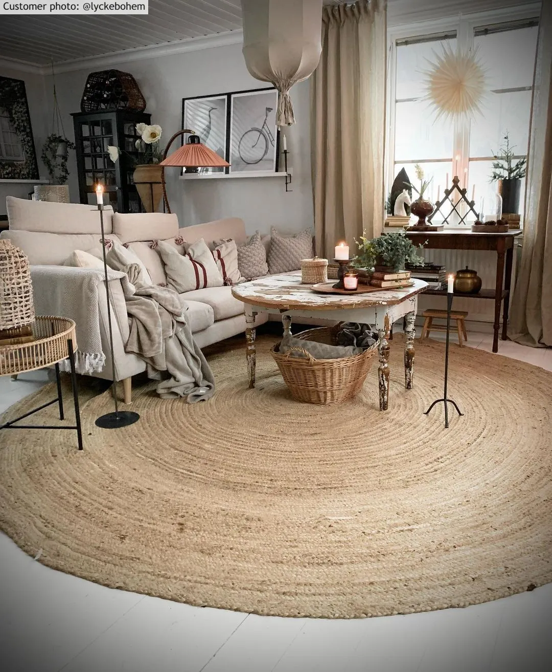 Tapis ronds - La tresse (jute)