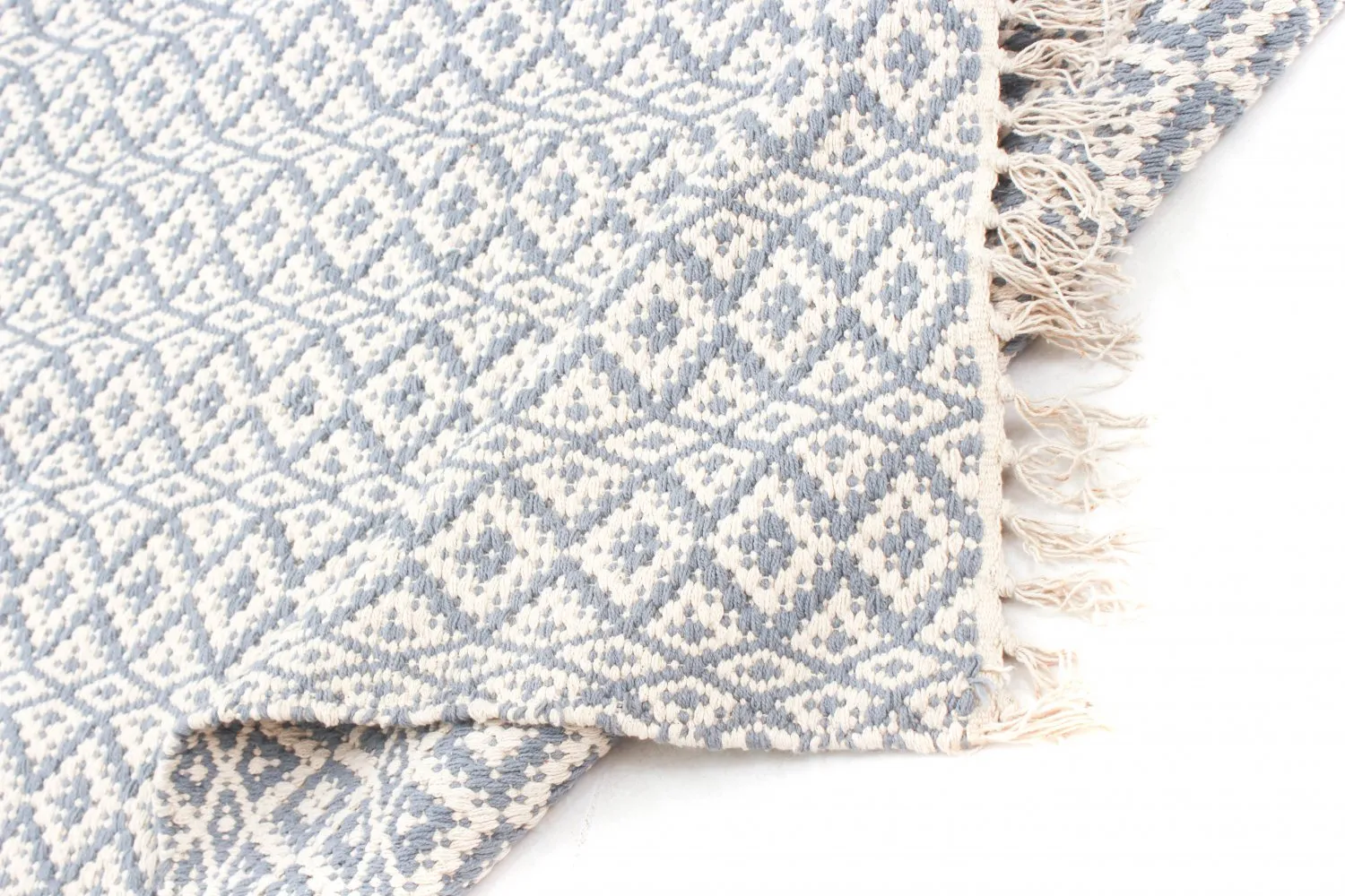 Tapis en patchwork - Lykke (gris/bleu glacier)