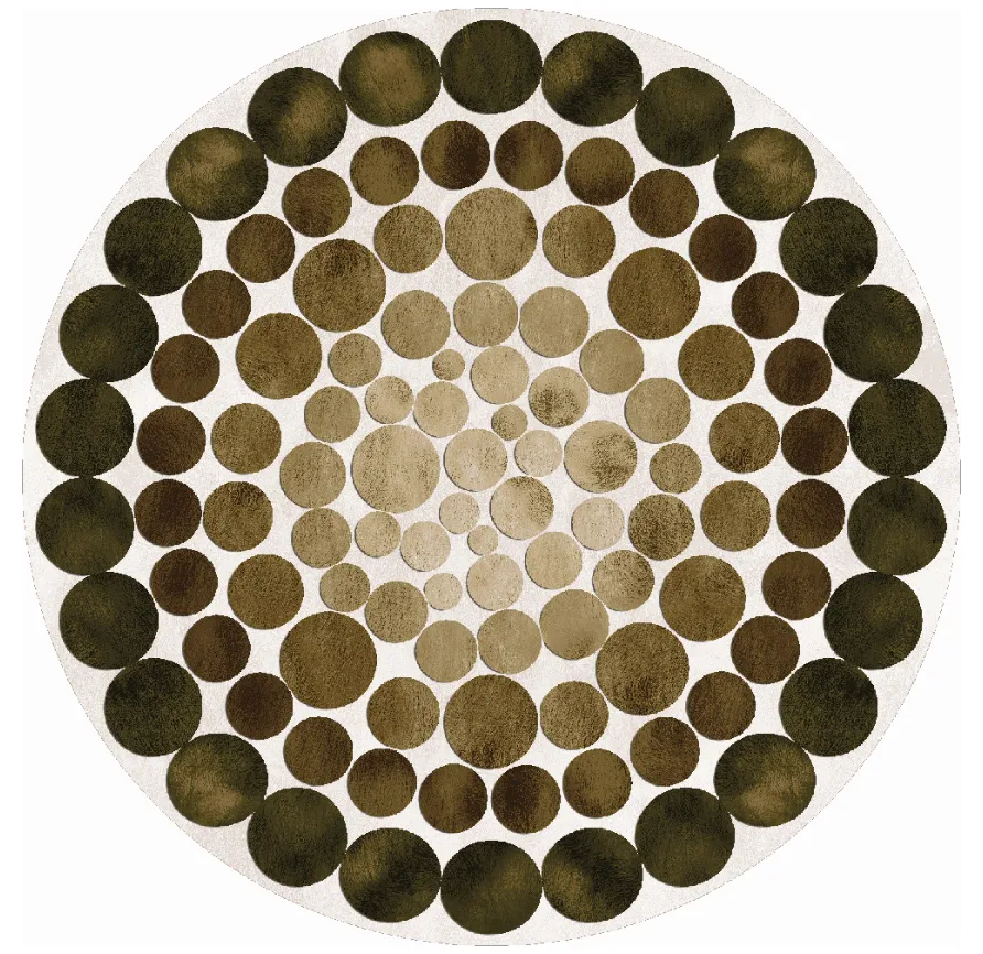 Tapis rond - Marineo (marron/vert)