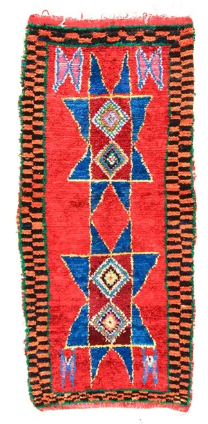 Tapis Marocain Berbère Boucherouite 315 x 120 cm