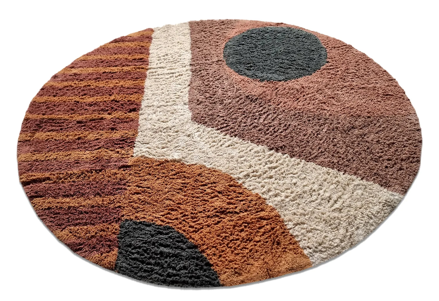 Tapis rond - Alpe Natural Cotton Shaggy (multi)