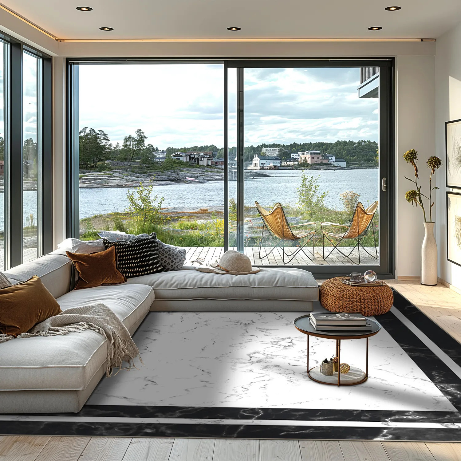 Tapis Wilton - Amaliada (noir/blanc)