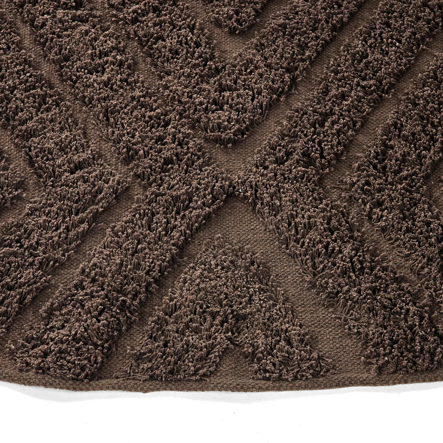 Tapis rond - Amberley Natural Cotton Shaggy (marron)